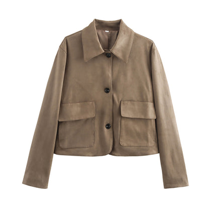 WezelBezel Two-Tone Suede Jacket