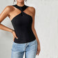 WezelBezel Twist Strapless Knit Top