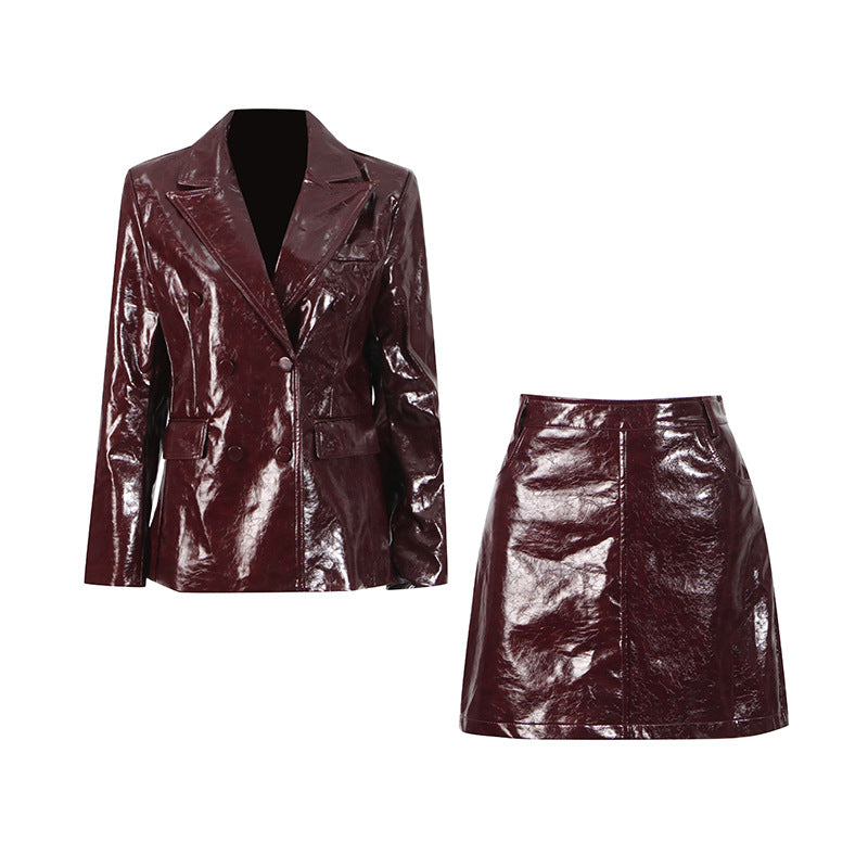 WezelBezel Patent Leather Suit Set
