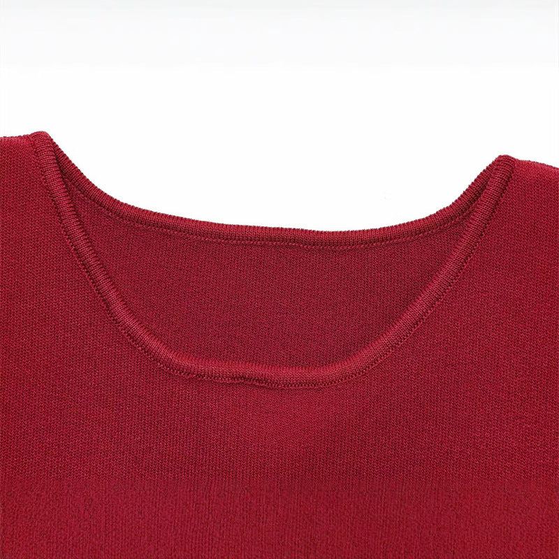 WezelBezel Patchwork Knit Mini Dress