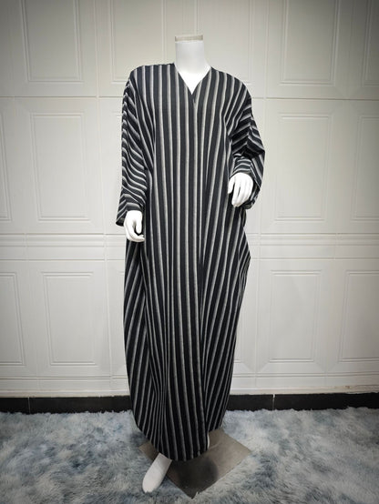 WezelBezel Zebra Print Abaya - Cardigan Style