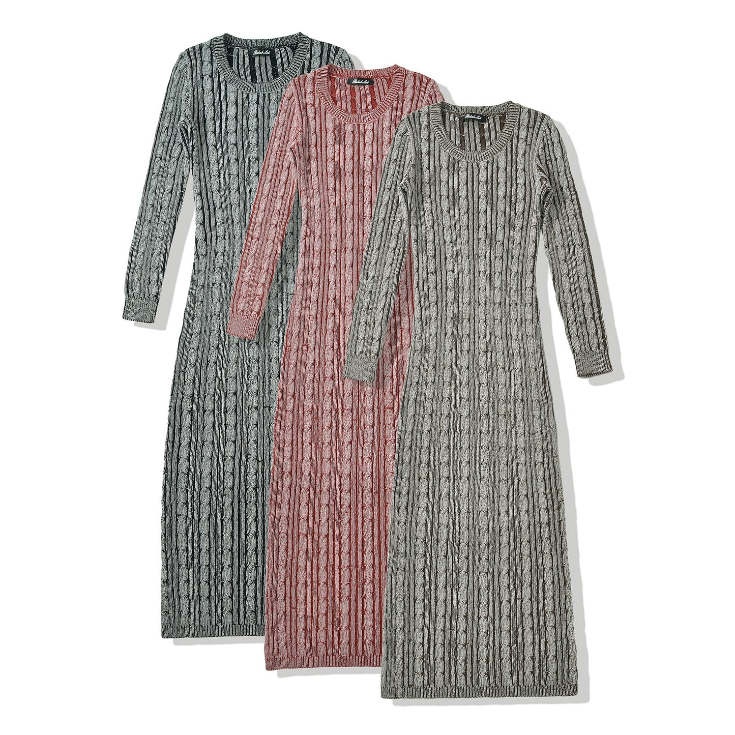 WezelBezel Twisted Knit Midi Dress