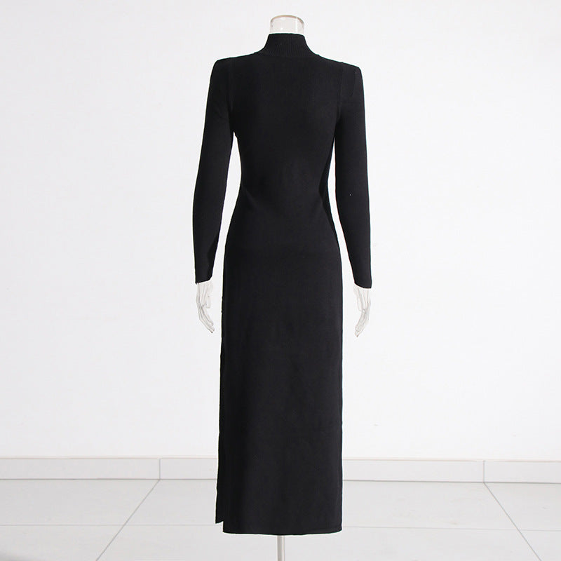 WezelBezel Slim Knit Splice Dress