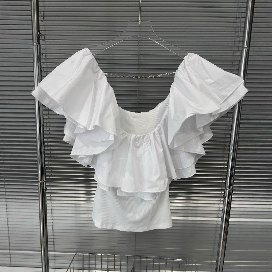 WezelBezel Ruffled Off-Shoulder Blouse
