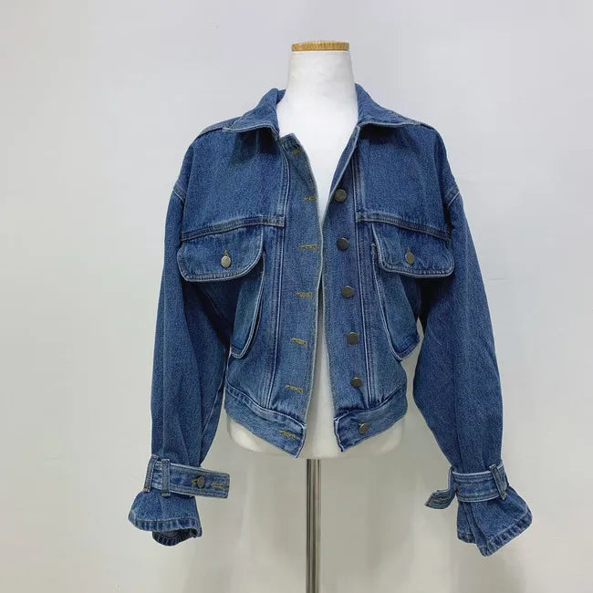WezelBezel Short Denim Jacket - Casual Style