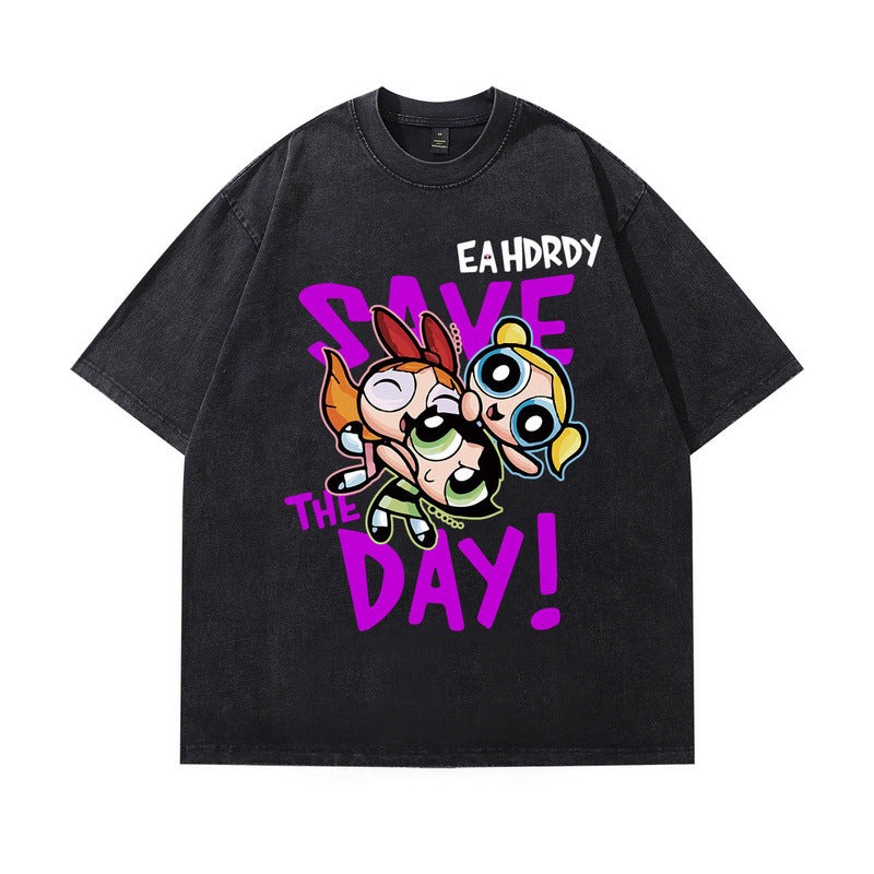 WezelBezel Retro Cartoon Cotton Tee