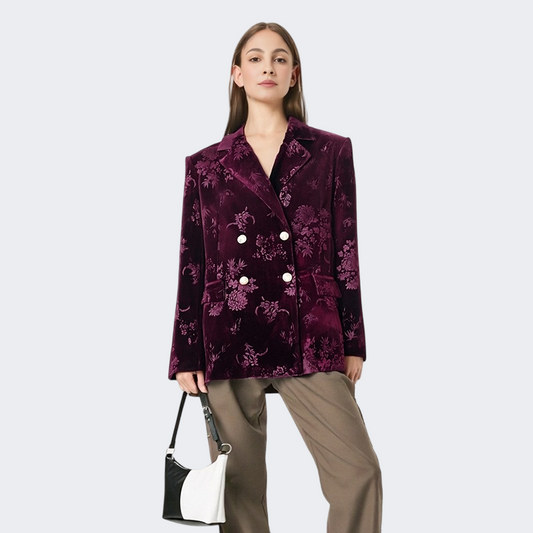 WezelBezel Velvet Embossed Street Jacket