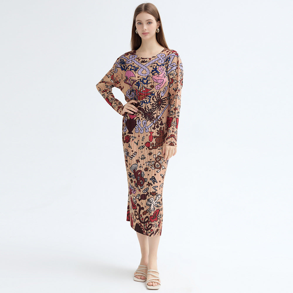 WezelBezel Printed Long Sleeve Maxi