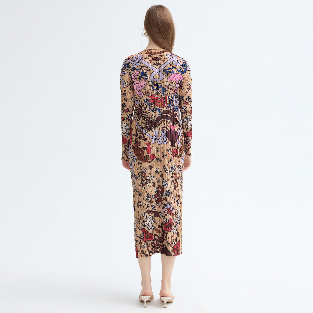 WezelBezel Printed Long Sleeve Maxi