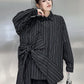 WezelBezel Bow Irregular Blouse - Loose Long Sleeves