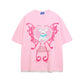 WezelBezel Plush Letter Tee – Pink