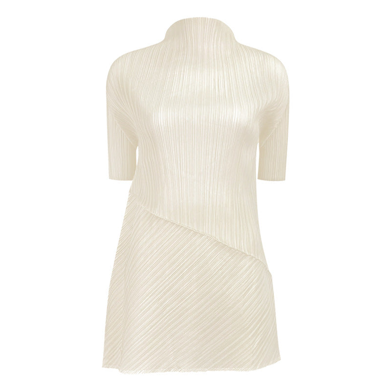 WezelBezel Pleated Two-Piece Suit - Irregular Skirt