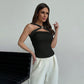 WezelBezel Backless Draped Tube Top