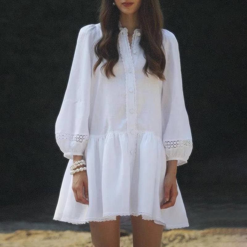 WezelBezel Short Dress - Embroidered Style