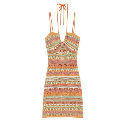 WezelBezel Strappy Knit Mini Dress