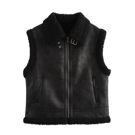 WezelBezel Fur Integrated Vest - Three Color Style