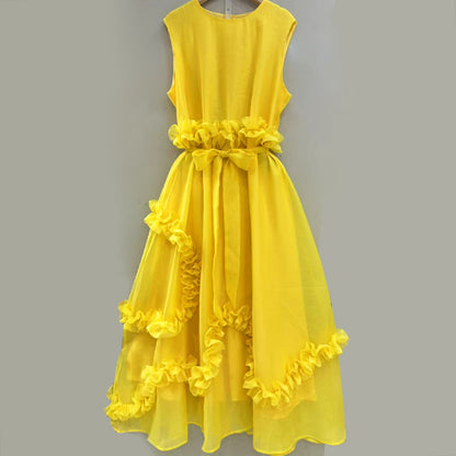 WezelBezel Sleeveless Collage Maxi Dress