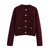 WezelBezel Button Decoration Cardigan - Small Fragrant Style