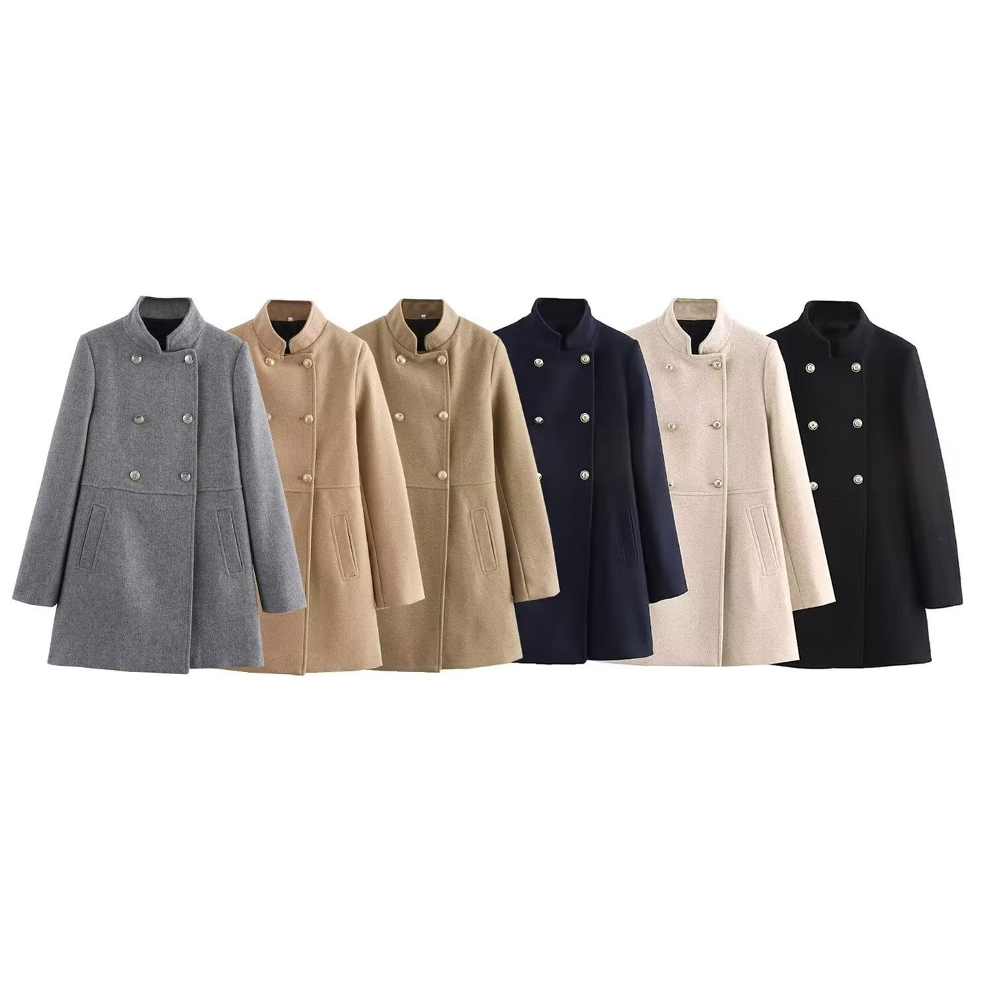 WezelBezel Double Breasted Coat - Fashionable Style