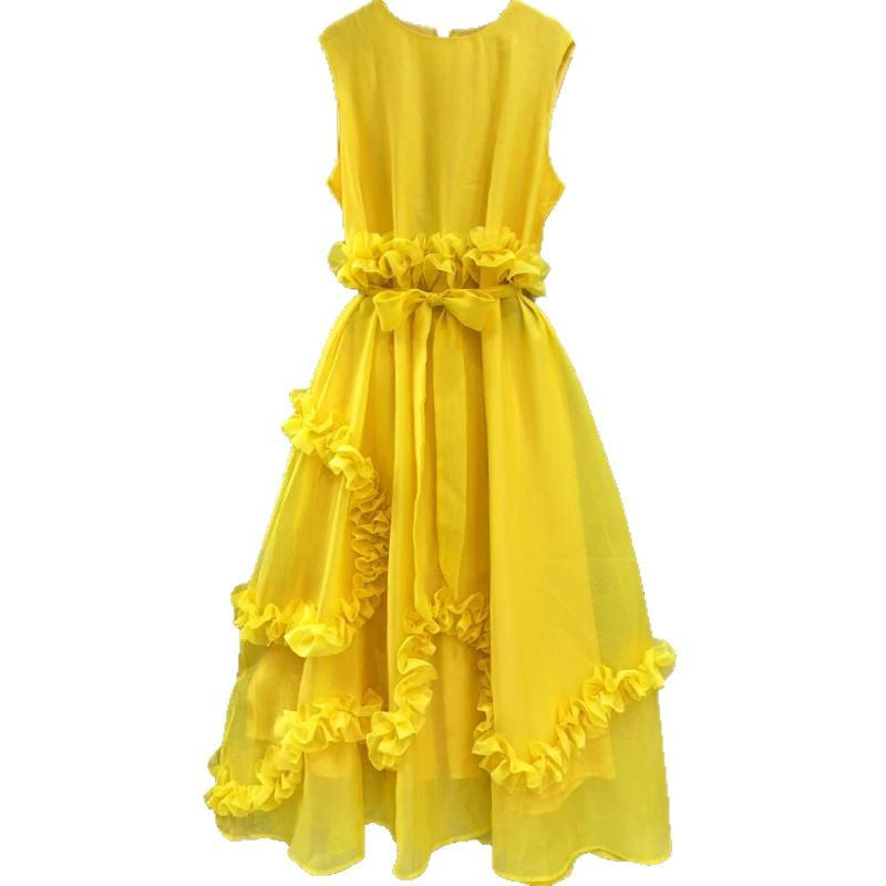 WezelBezel Sleeveless Collage Maxi Dress