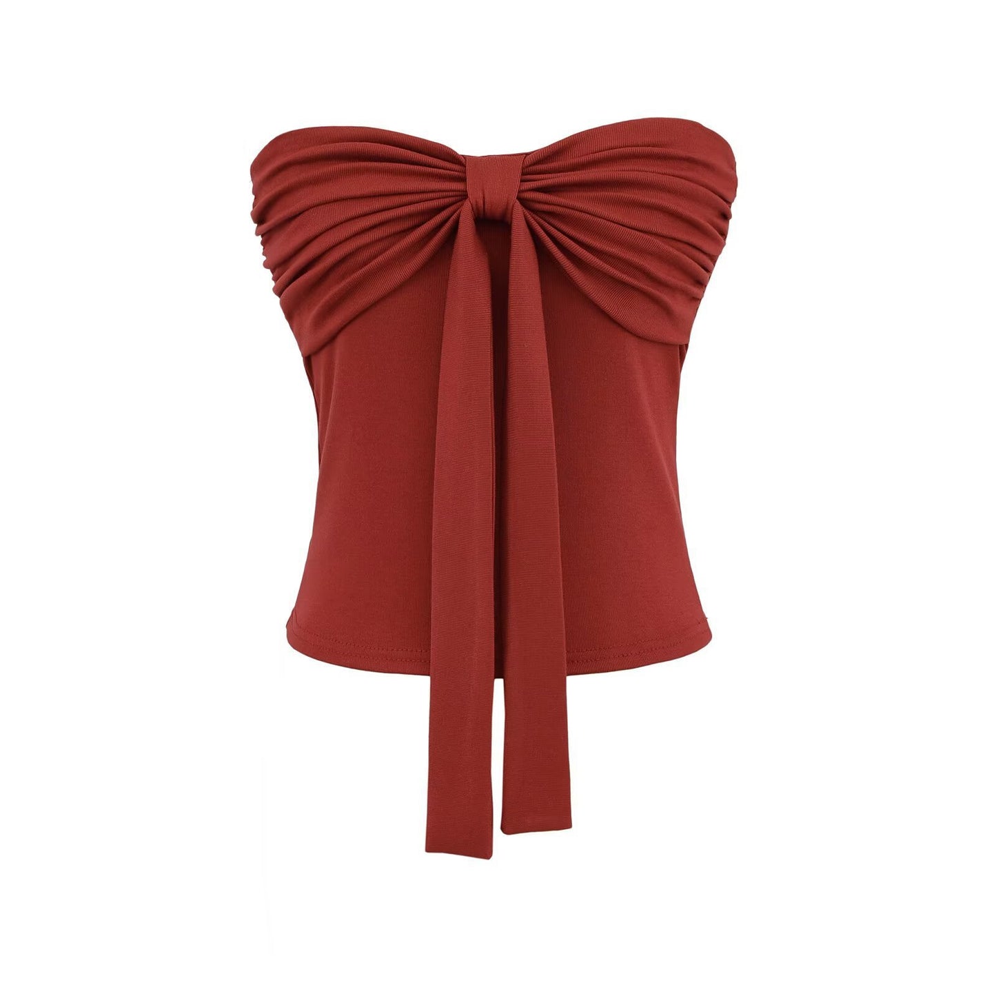 WezelBezel Strapless Tie-Front Vest