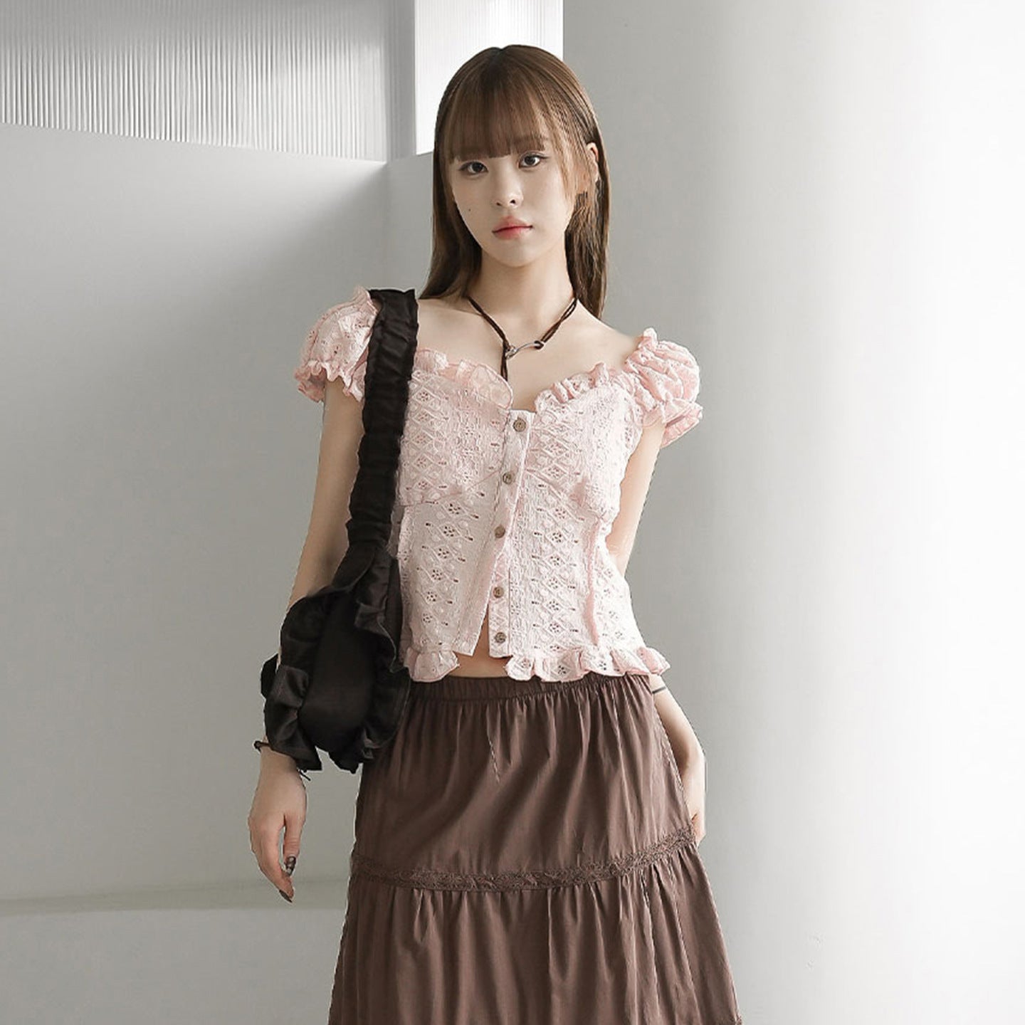 WezelBezel Bubble Sleeve Knit Tee