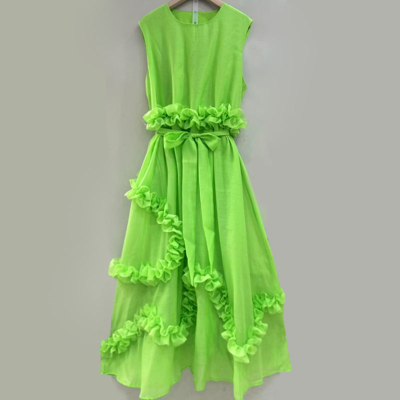 WezelBezel Sleeveless Collage Maxi Dress