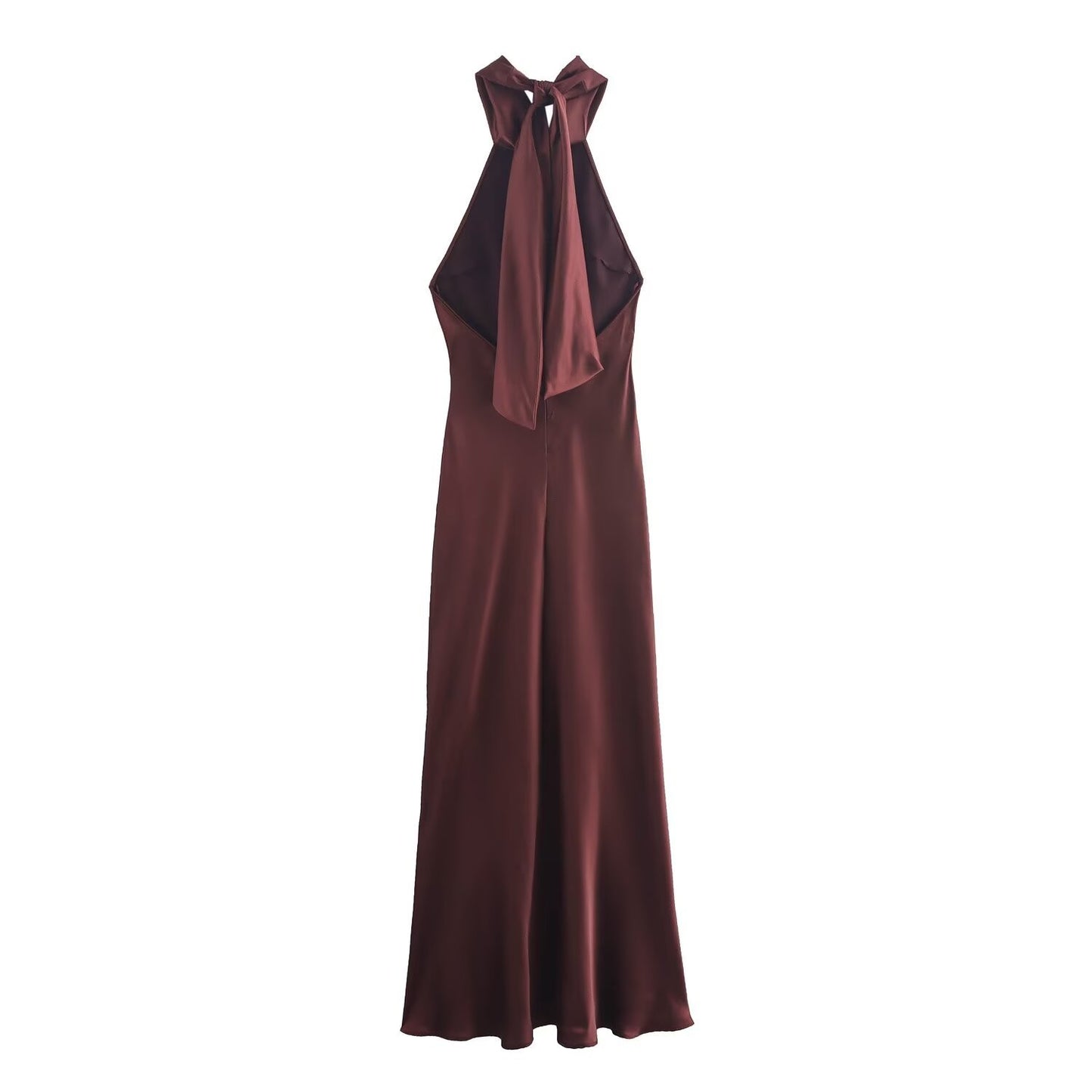 WezelBezel Silk Satin Jumpsuit - Hanging Neck