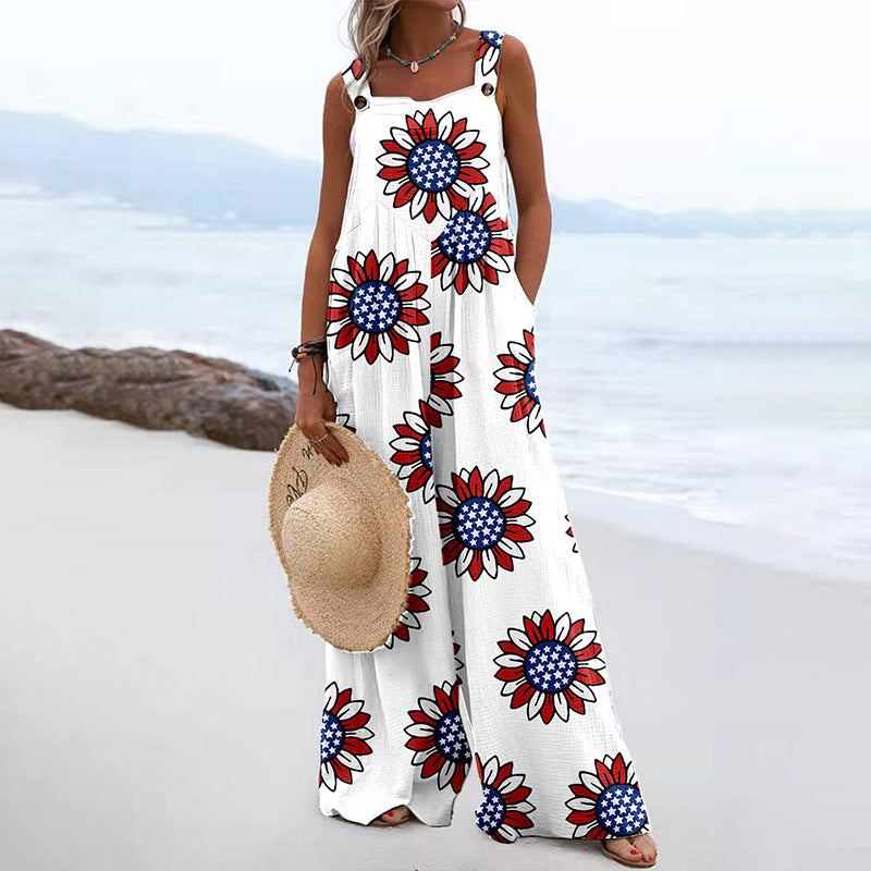 WezelBezel Boho Print Square Neck Romper