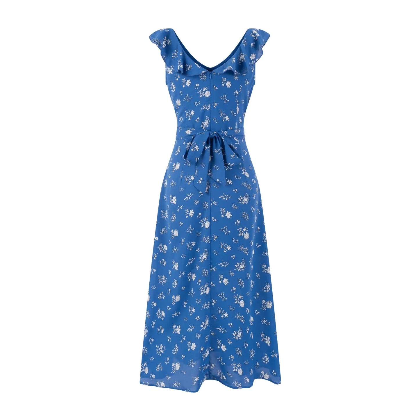 WezelBezel Blue Floral Sleeveless Dress