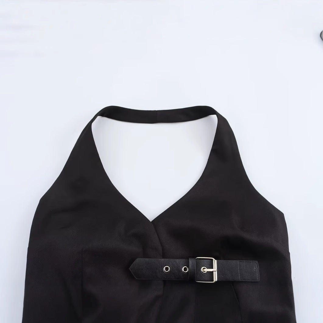 WezelBezel Backless Slim Knit Tank