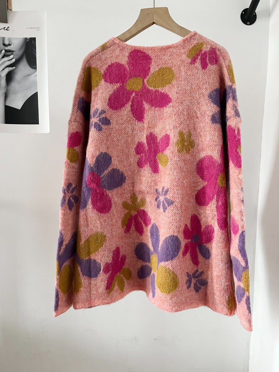 WezelBezel Pink Knit Fall Cardigan