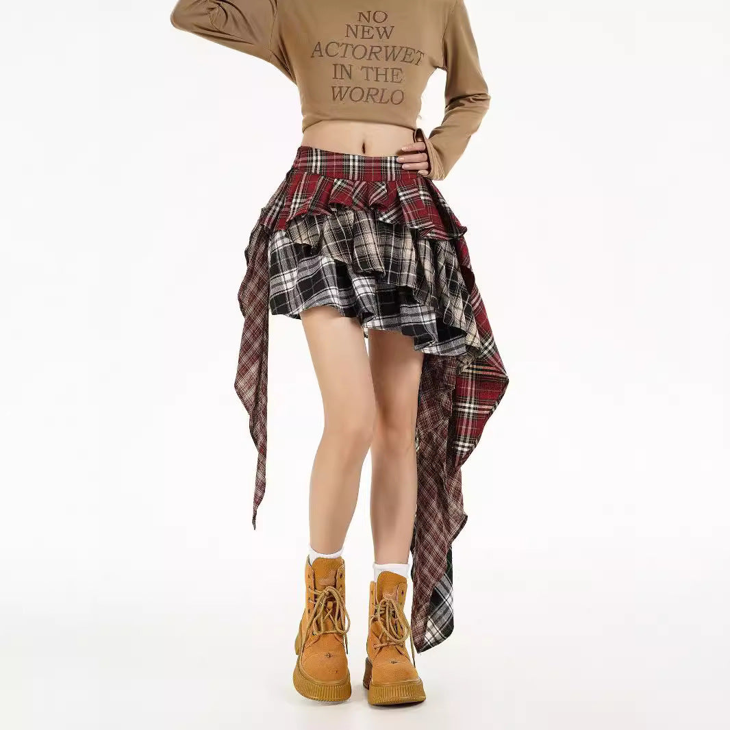 WezelBezel Spicy Girl Short Skirt - Irregular Design