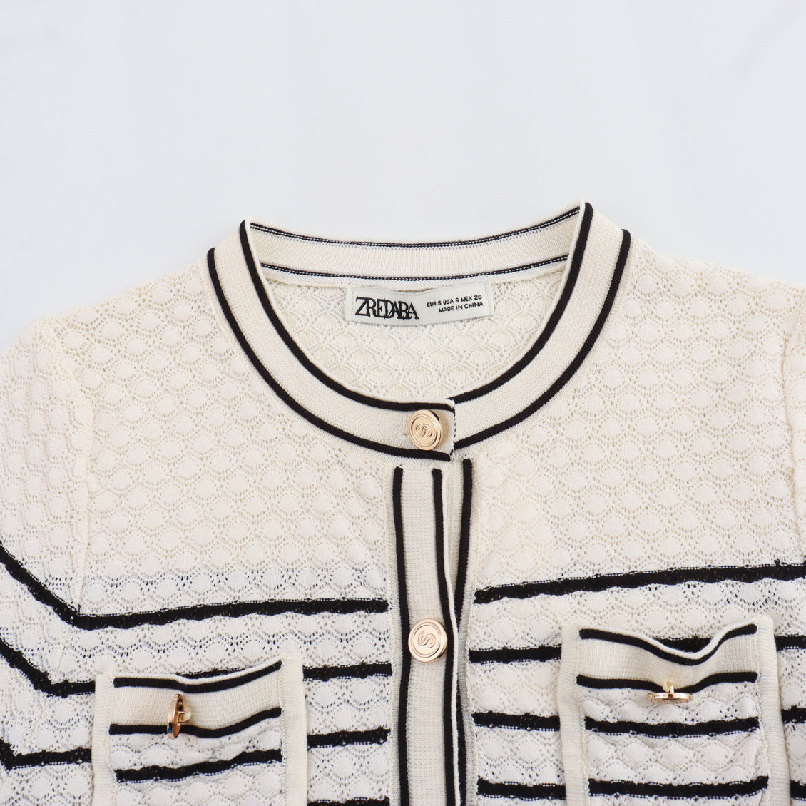 WezelBezel Striped Knit Skirt Set