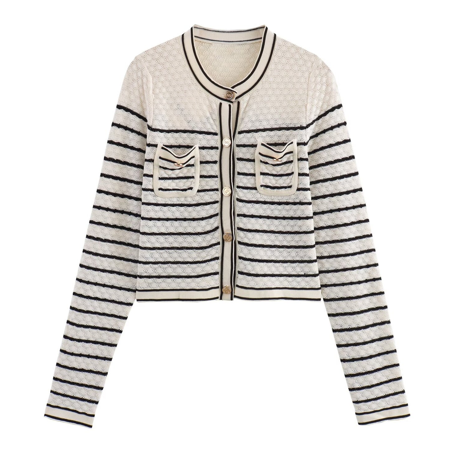 WezelBezel Striped Knit Skirt Set