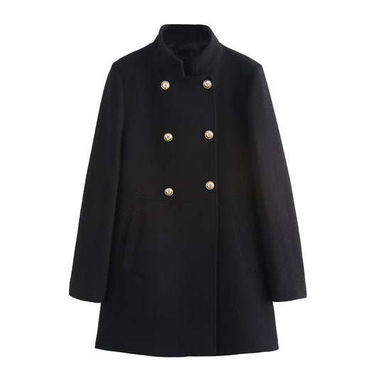 WezelBezel Double Breasted Coat - Fashionable Style