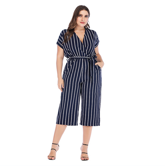 WezelBezel Belted Wrap Jumpsuit