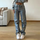 WezelBezel Spray-Painted Straight-Leg Jeans – Edgy Fashion for the Season