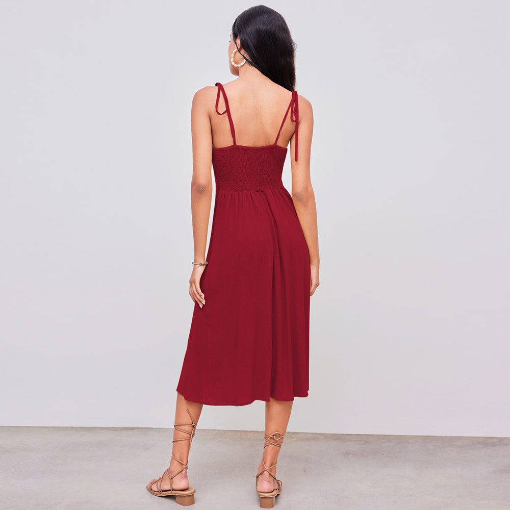 WezelBezel Slim Fit V-Neck Dress