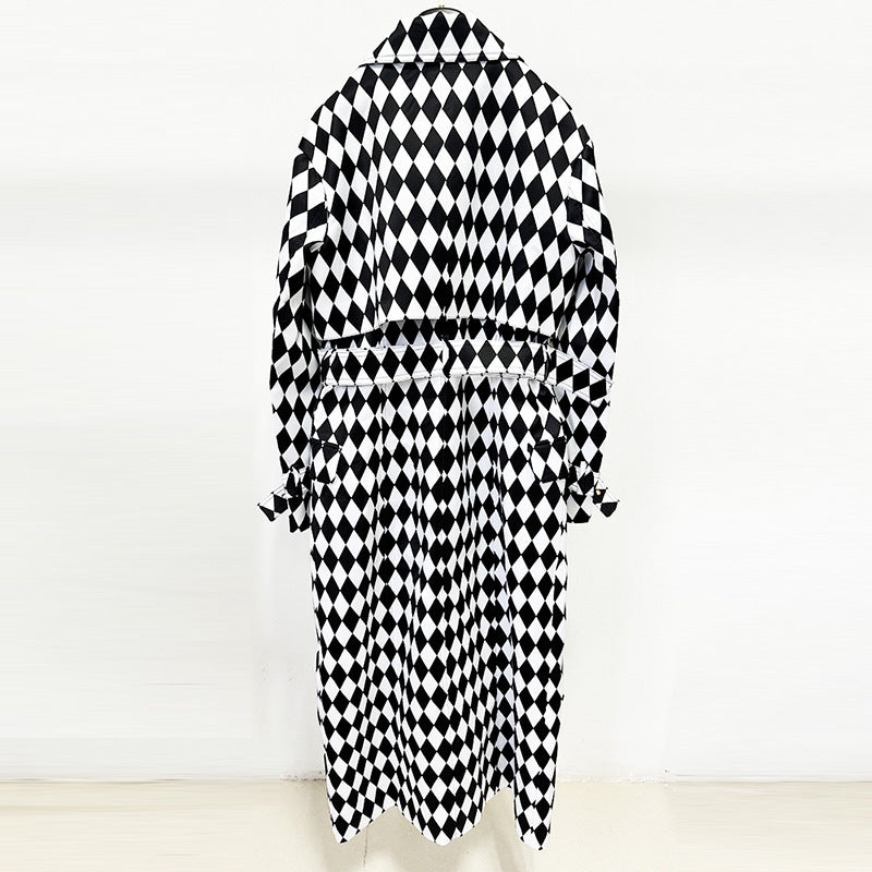 WezelBezel Diamond Grid Coat - Extended Windbreaker Style