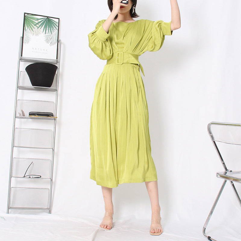 WezelBezel Satin Skirt - Lantern Sleeve Style