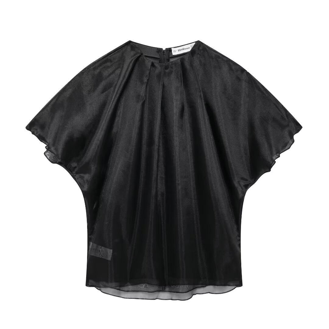 WezelBezel Organza Top - Loose and Slimming Style