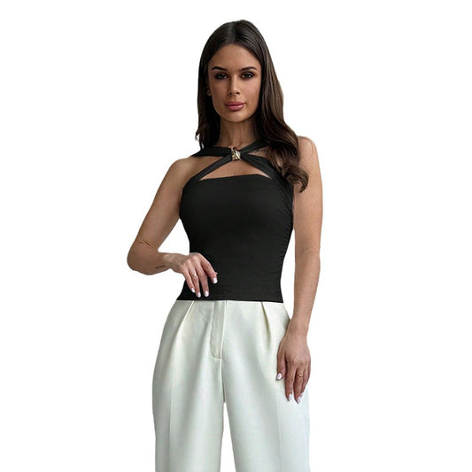 WezelBezel Backless Draped Tube Top