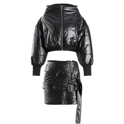 WezelBezel Plush Collar Utility Jacket