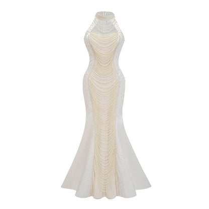 WezelBezel Beaded Gala Dress