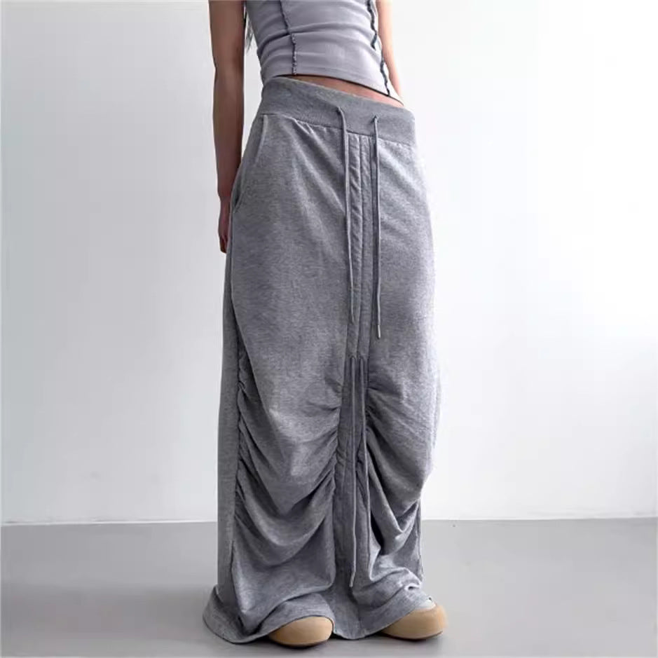 WezelBezel Lace-Up Shirred Skirt – Chic & Feminine