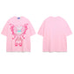 WezelBezel Plush Letter Tee – Pink