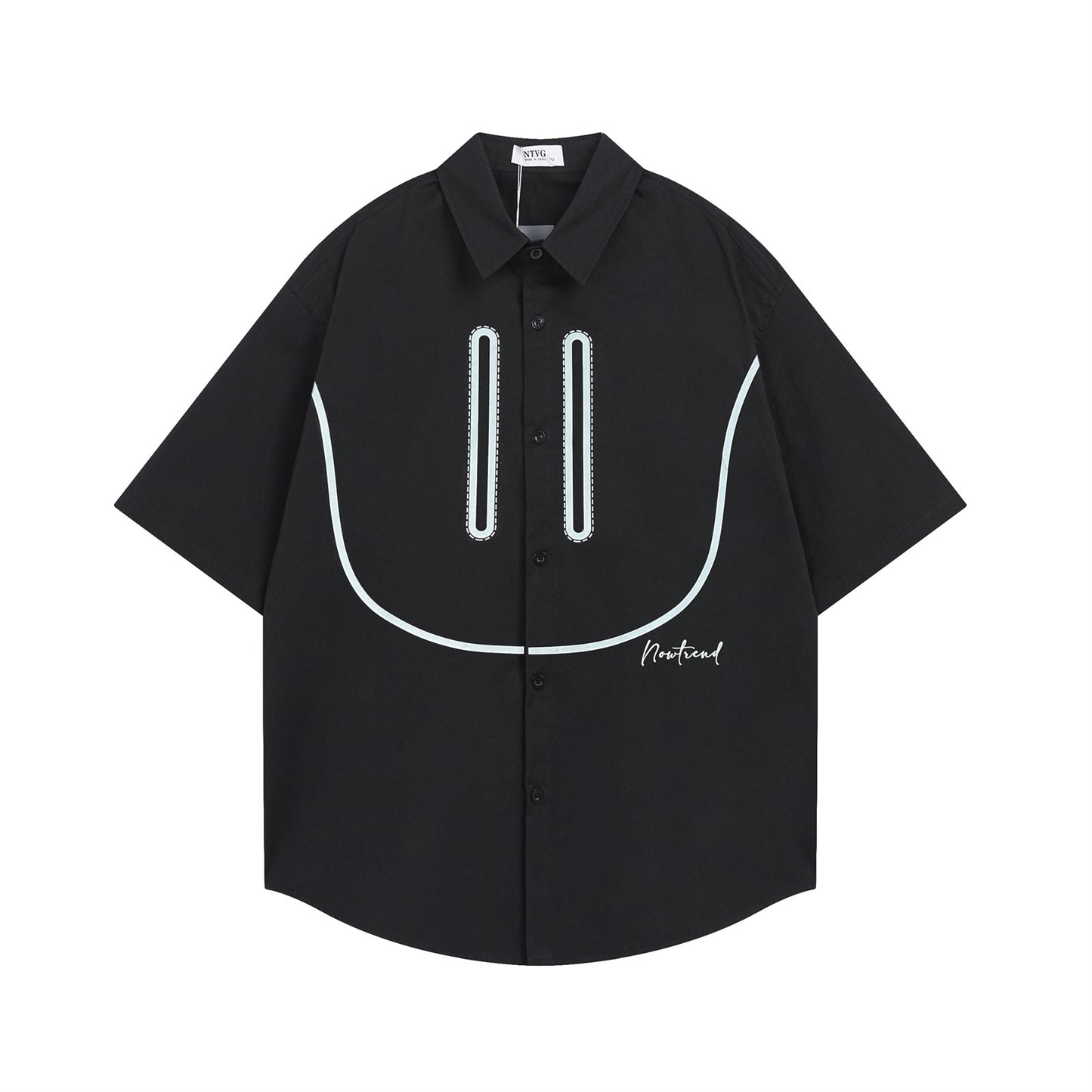 WezelBezel Smiley Face Button Shirt