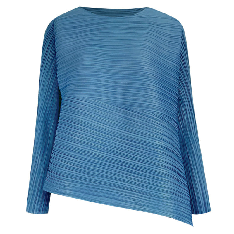 WezelBezel Pleated Top - Long Sleeve Style