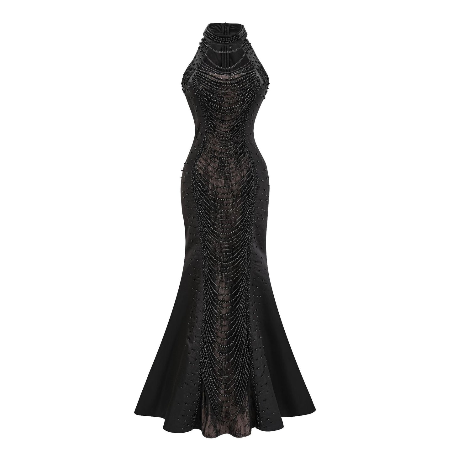 WezelBezel Beaded Gala Dress